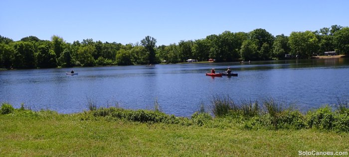 Test paddling on Cooper's Lake